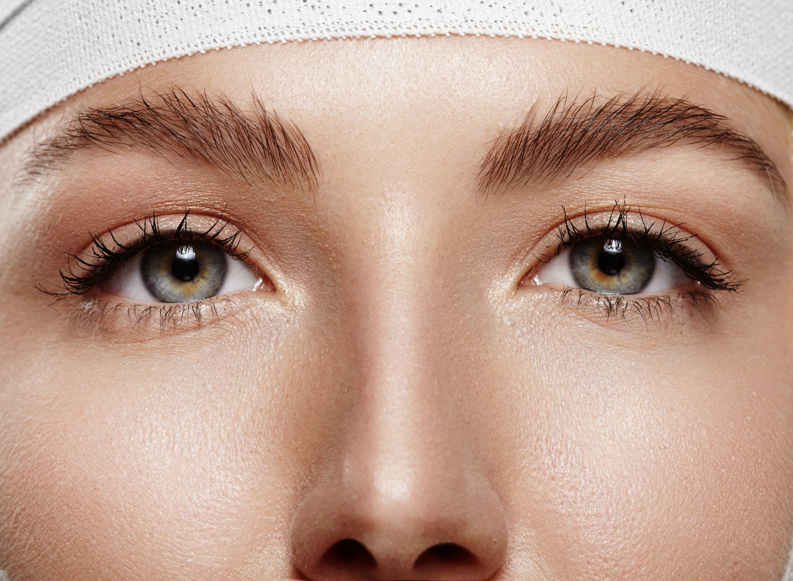 closeup woman eyes